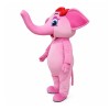 New Friendly Cartoon Pink Elephant Mascot Costume