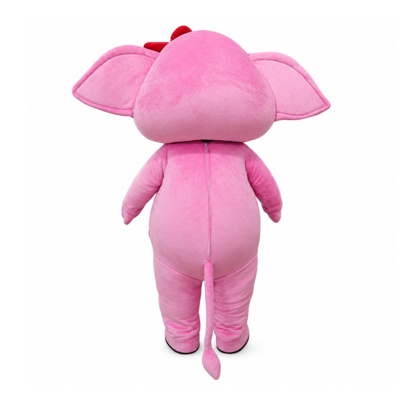 New Friendly Cartoon Pink Elephant Mascot Costume