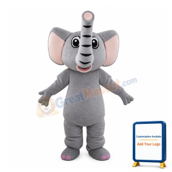 Cute Cartoon Elephant Mascot Costume