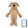 Smart Khaki Dog Mascot Costume For School Celebrations