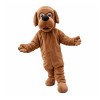 Adult Cartoon Polite Brown Dog Mascot Costume