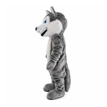 Gray Dog Mascot Costume
