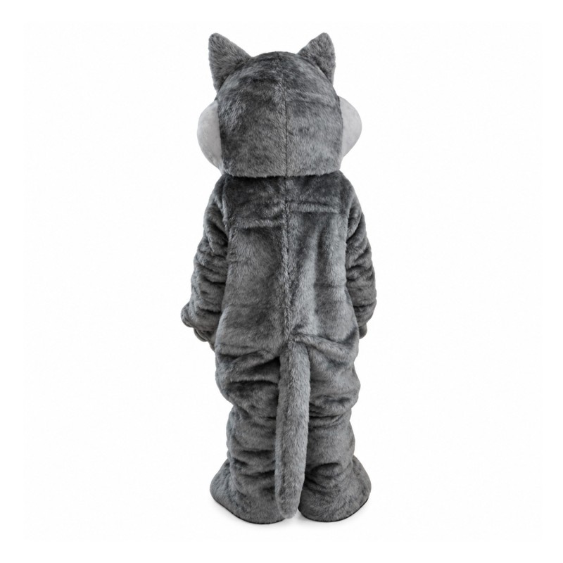Gray Dog Mascot Costume