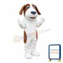 Lovely White & Brown Dog Mascot Costume