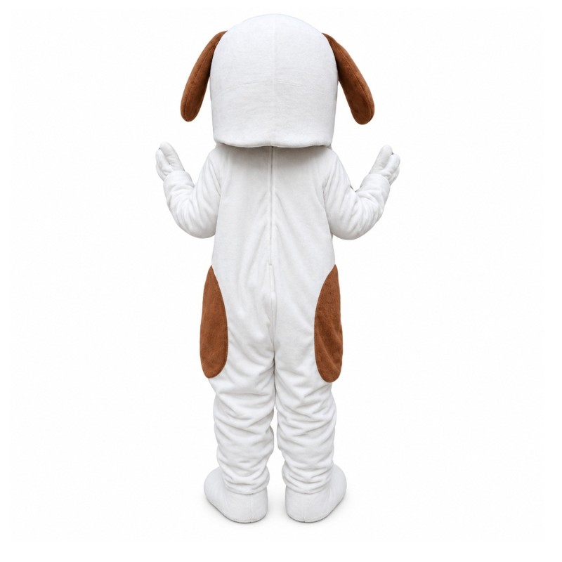 Lovely White & Brown Dog Mascot Costume