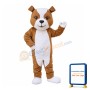 Friendly Brown & White Dog Mascot Costume