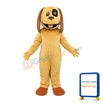 So Cute Cartoon Long Ears Brown Dog Mascot Costume
