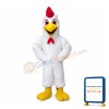 Fancy Cartoon White Chicken Mascot Costume