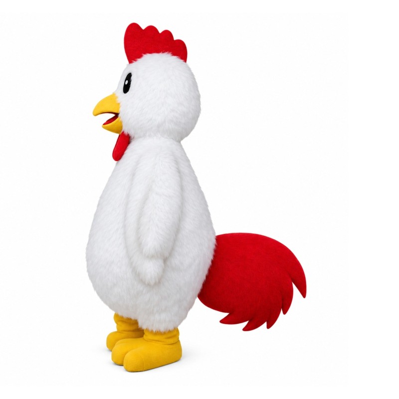 Cute Cartoon White Little Chicken Mascot Costume