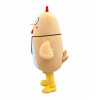 Super Cute Khaki Chicken With Blue Tie Mascot Costume