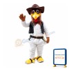 New Style Friendly Brown Chicken With Suit And Hat Mascot Costume
