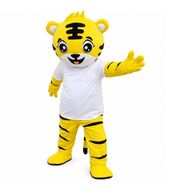 So Lovely Cartoon Yellow Tiger Mascot Costume For Party