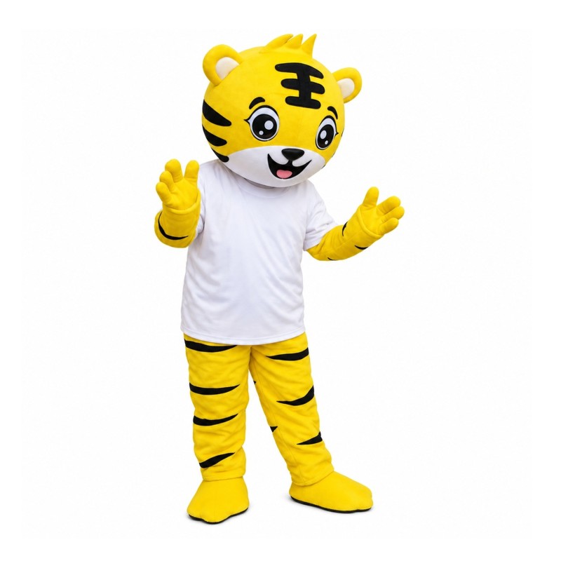 So Lovely Cartoon Yellow Tiger Mascot Costume For Party