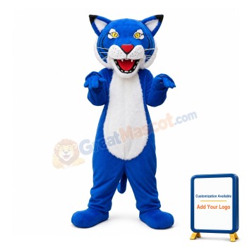 New Style Adult Blue & White Tiger Mascot Costume