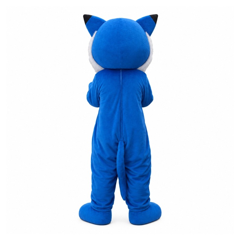 New Style Adult Blue & White Tiger Mascot Costume