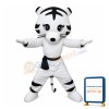 Lovely Taekwondo White Tiger Mascot Costume