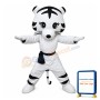 Lovely Taekwondo White Tiger Mascot Costume