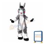 Cute Funny Grey Donkey Mascot Costume