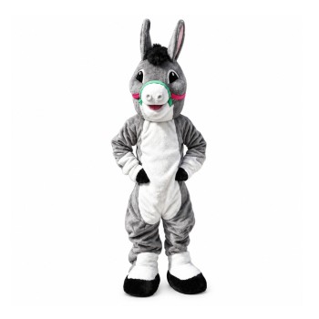 Cute Funny Grey Donkey Mascot Costume
