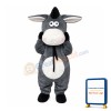 Unisex Cute Grey & White Donkey Mascot Costume