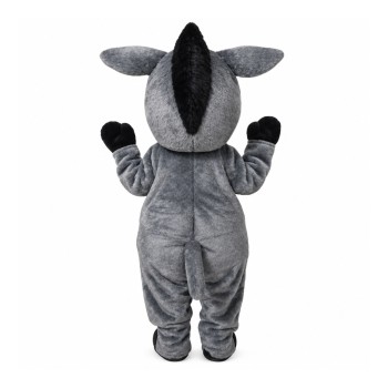Unisex Cute Grey & White Donkey Mascot Costume
