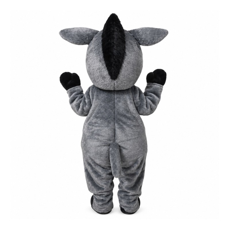 Unisex Cute Grey & White Donkey Mascot Costume