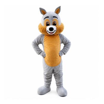 Adorable Grey & Brown Squirrel Mascot Costume