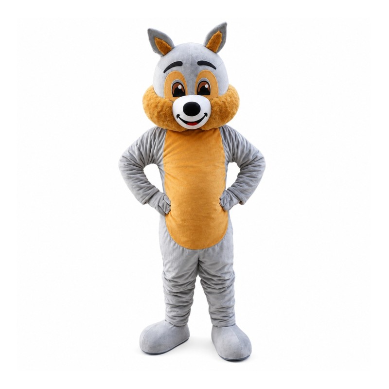 Adorable Grey & Brown Squirrel Mascot Costume