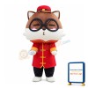 Adorable Cartoon Squirrel With Suit And Glasses Mascot Costume