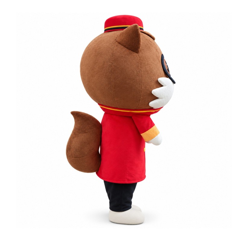 Adorable Cartoon Squirrel With Suit And Glasses Mascot Costume