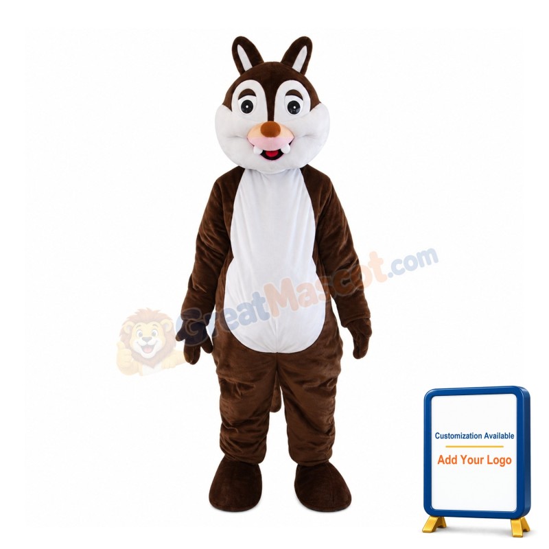 New Version Pleasant Plush Brown Squirrel Mascot Costume