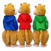 Pleasant Chipmunk Brothers With Colorful Top Mascot Costume