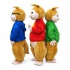 Pleasant Chipmunk Brothers With Colorful Top Mascot Costume