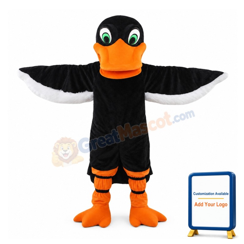Funny Black Duck Mascot Costume For Adult