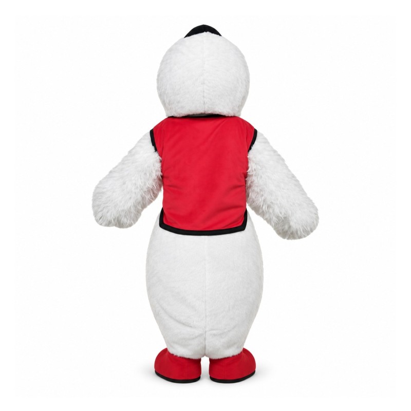 New Strong Plush White Duck With Red Vest Mascot Costume