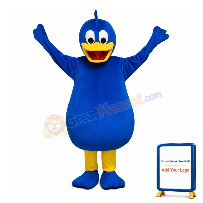 Exciting Blue Duck Mascot Costume