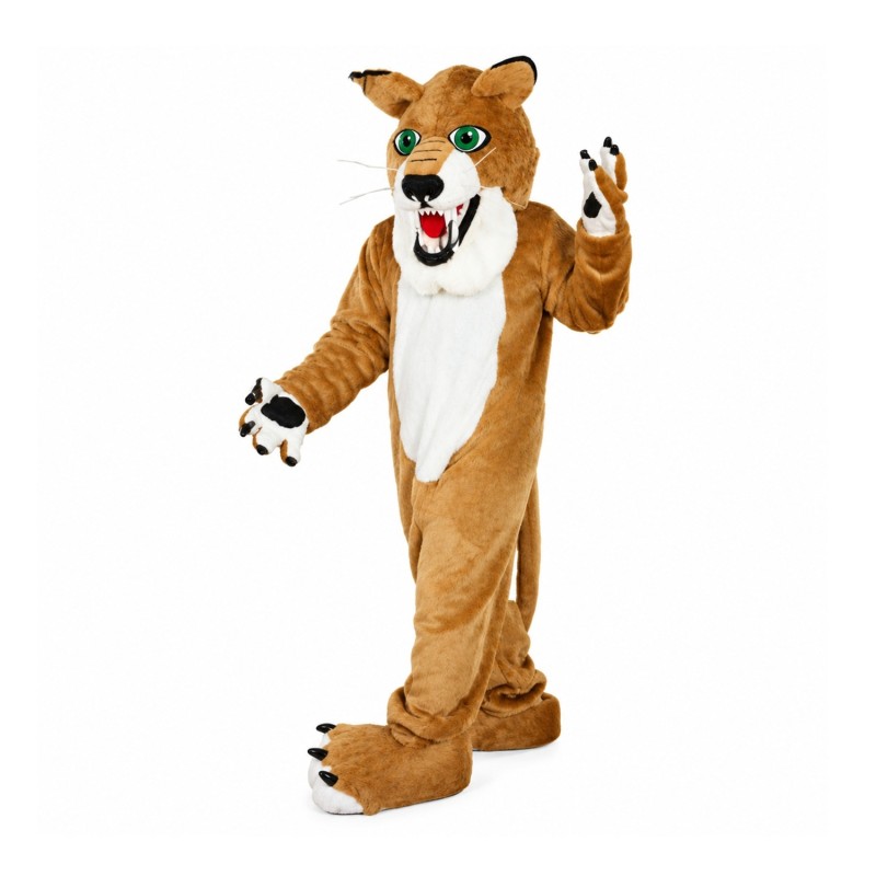 Brown Wolf With Fierce Face Mascot Costume