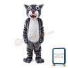 Classic Version Plush Grey & White Wolf Mascot Costume