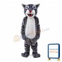Classic Version Plush Grey & White Wolf Mascot Costume