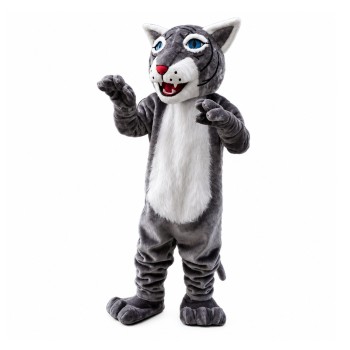 Classic Version Plush Grey & White Wolf Mascot Costume