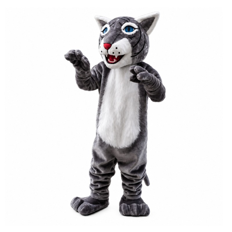 Classic Version Plush Grey & White Wolf Mascot Costume