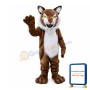Long Fur Friendly Brown Tiger Mascot Costume