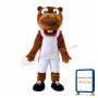 Sports Beaver With Suit Mascot Costume