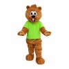 Adult Pleasant Beaver With Green Top Mascot Costume