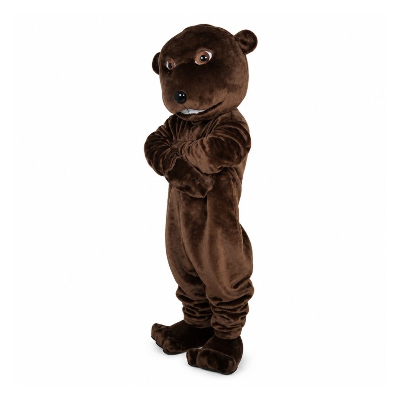Friendly Brown Beaver Mascot Costume