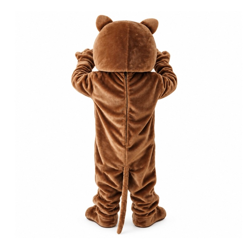 Unisex Smiling Tall Beaver Mascot Costume