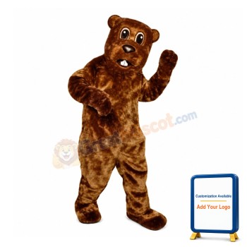 Cute Furry Beaver Mascot Costume