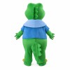 For Theme Event Cartoon Crocodile With Blue Top Mascot Costume