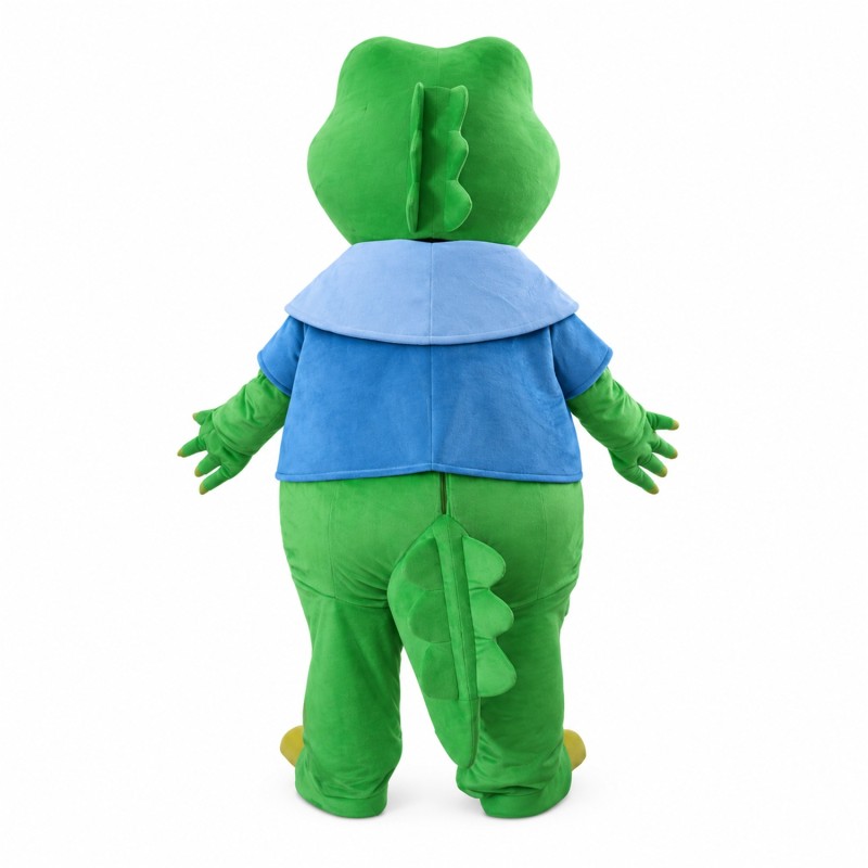 For Theme Event Cartoon Crocodile With Blue Top Mascot Costume
