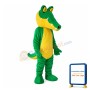 Adult Green & Yellow Crocodile Mascot Costume